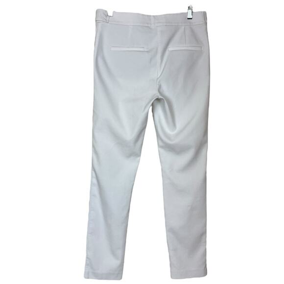 LOFT Skinny Ankle Pants High Rise Flat Front Slim Fit Solid White Women’s Size 4 - Picture 2 of 6